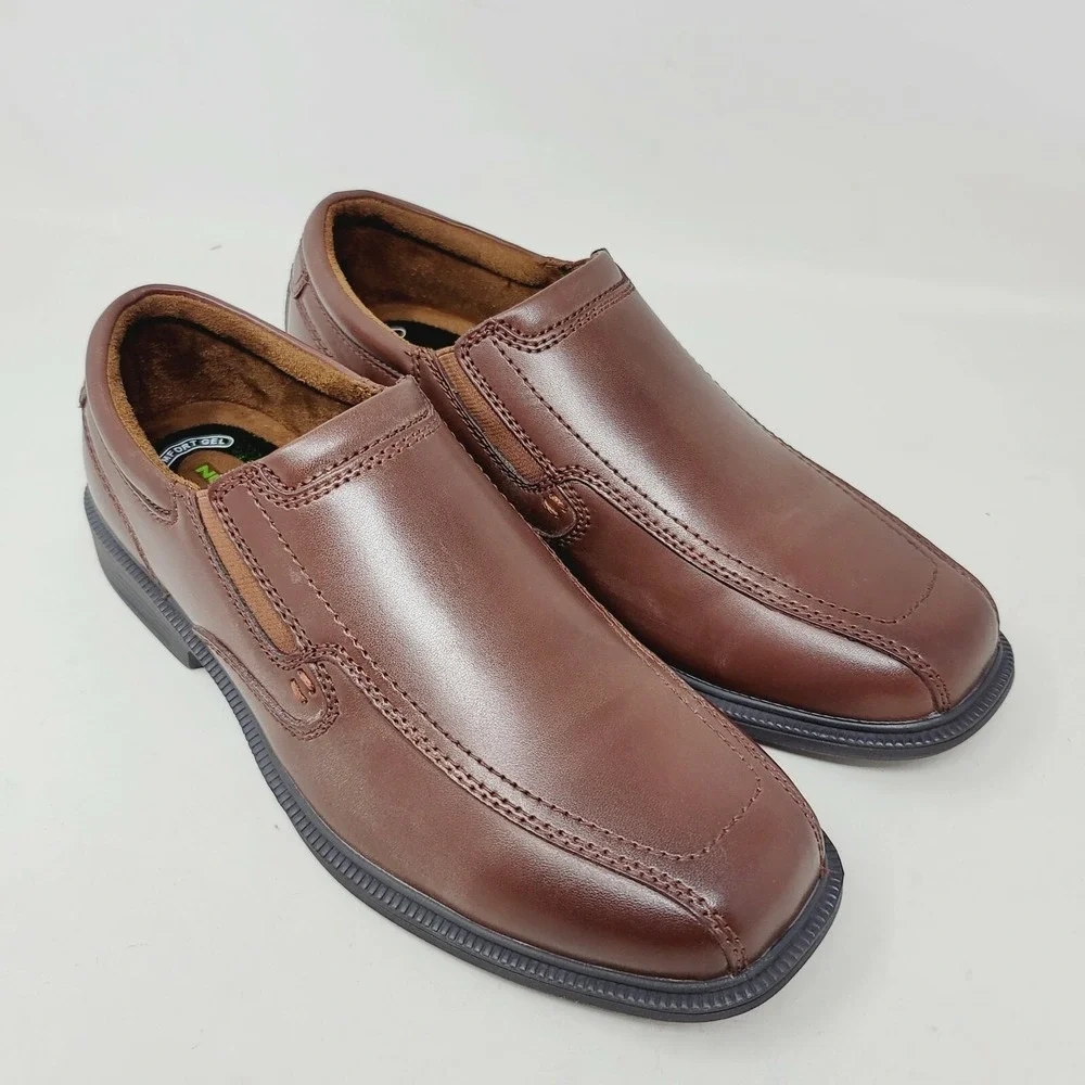 Nunn Bush Men's Loafers Size 7 m Brown Side Gore